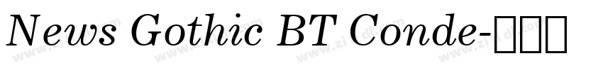 News Gothic BT Conde字体转换